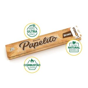 Seda Papelito Brown Longa - Livreto C/36 Sedas