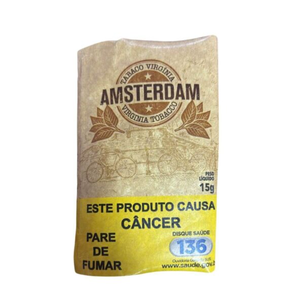 Tabaco/Fumo Natural Amsterdam Organico P/ Cigarro - Bag C/15g